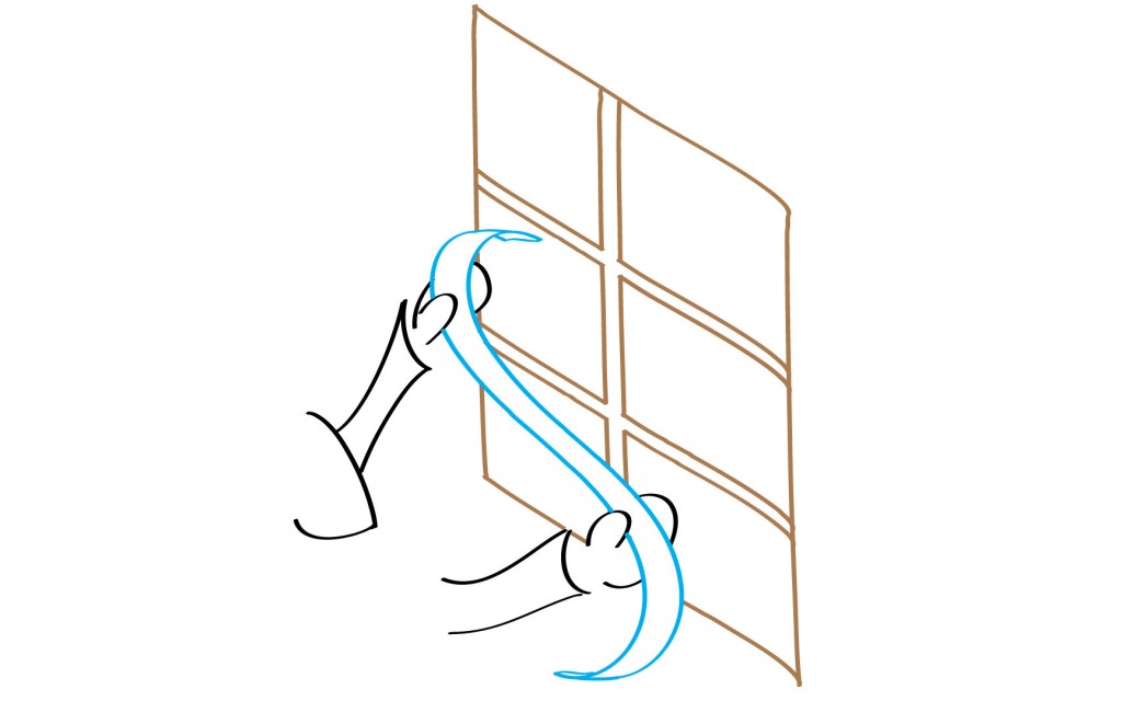Illustration: Looking at a negative strip behind a window